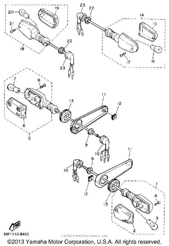 FZR400A Поворотники