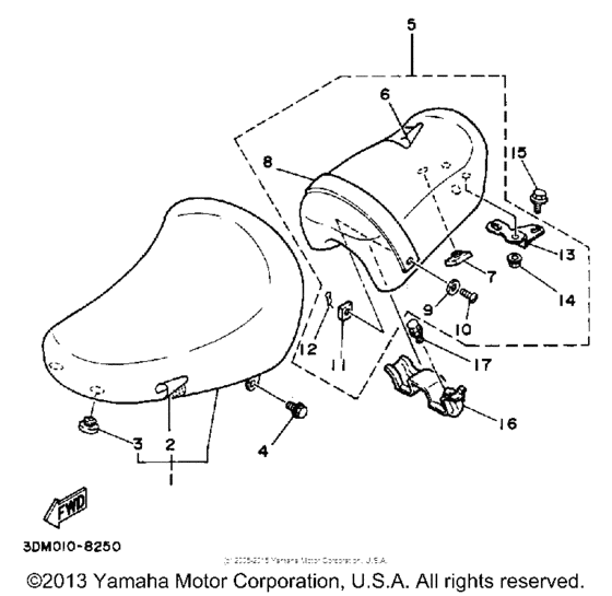 XV250 Сиденье