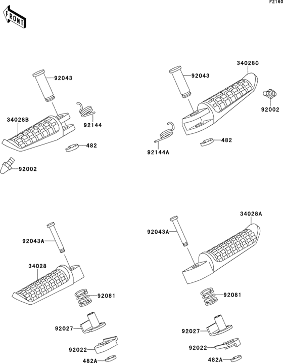 ZR750 Подножки