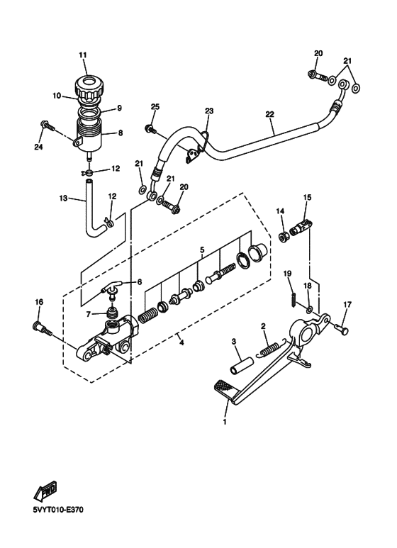 Rr master cylinder assy