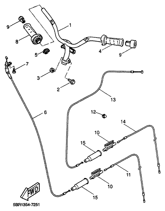 Steering handle. cable