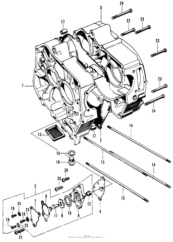 Crankcase + oil pump