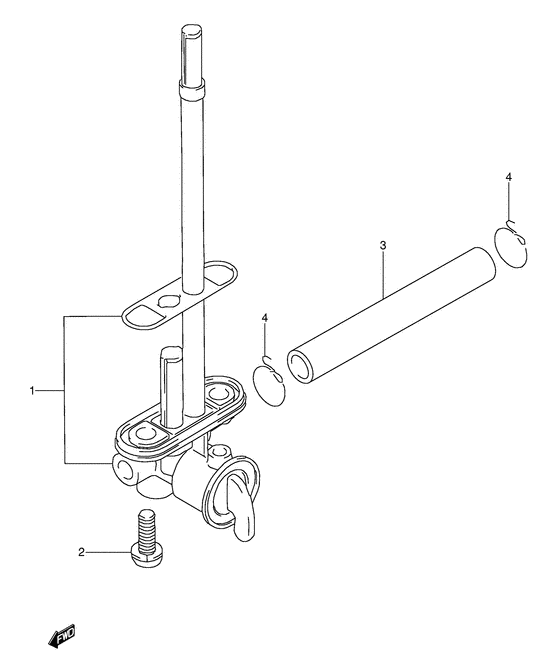 RMX250 Топливный кран