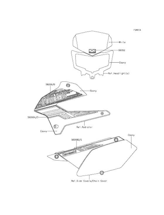 KLX250 デカール(グリーン)(VEF)
