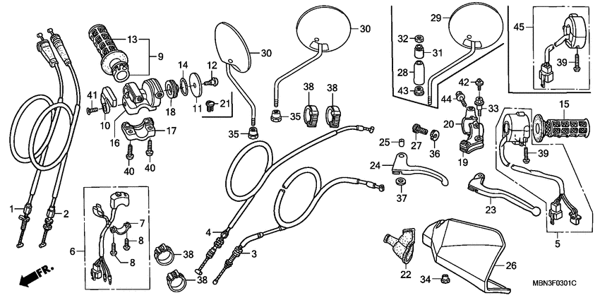 Handle lever/switch/ cable