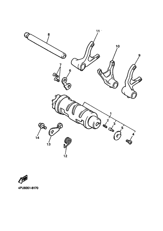 Shift cam & fork