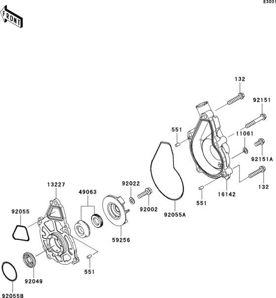 EX650 Водяной насос