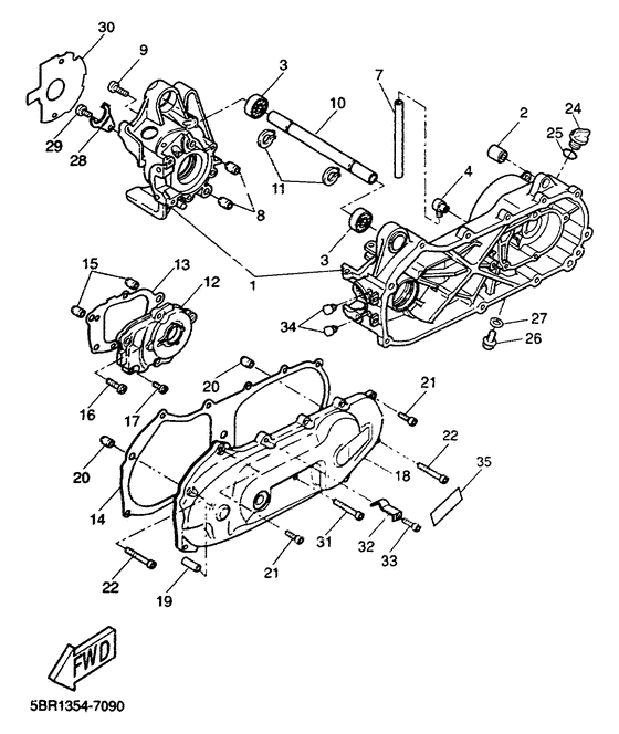YQ50 Картер двигателя