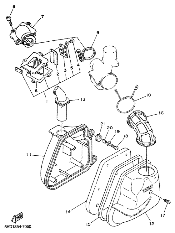 YN50R Впускная система