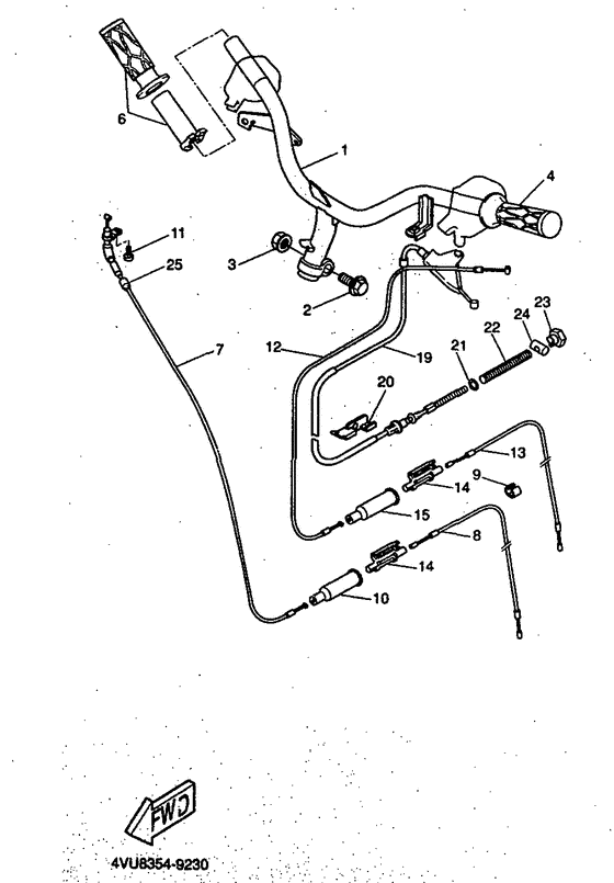 CW50 Steering handle. cable