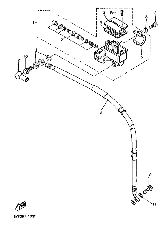 XTZ660 Главный тормозной цилиндр