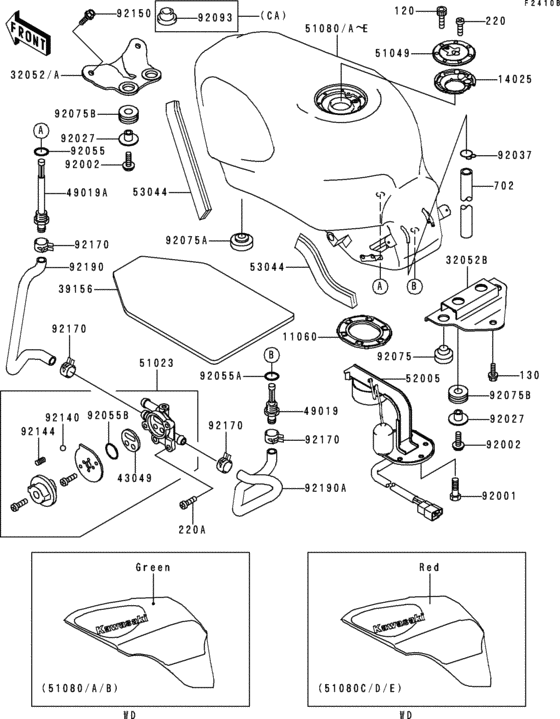 Fuel tank(1/3)(zx600-e6)