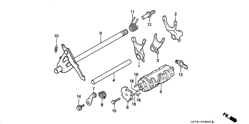 Shift drum/shift fork