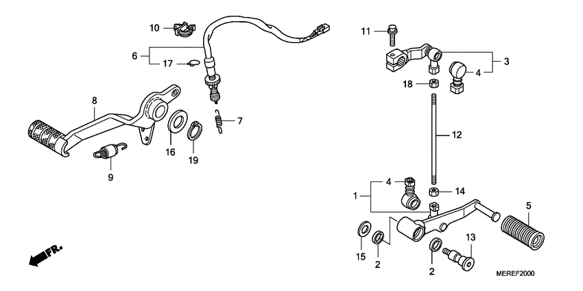 Brake pedal/ change pedal