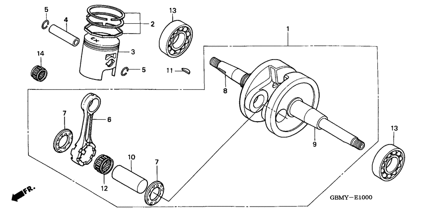 Crankshaft/piston