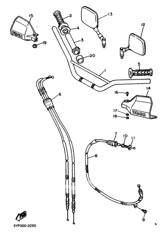 Steering handle. cable