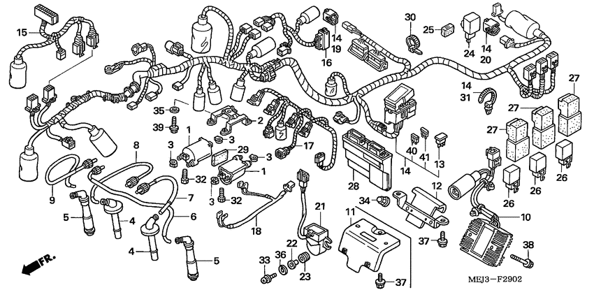 Wire harness/ignition coi l