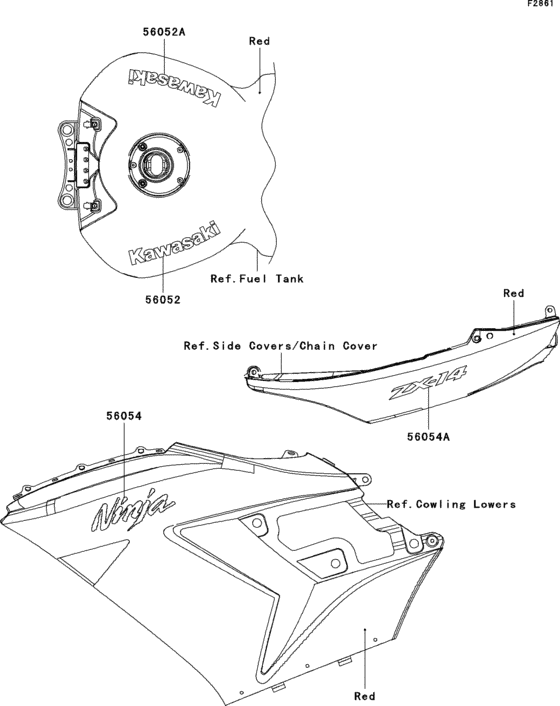 ZX1400 Decals(red)(caf)