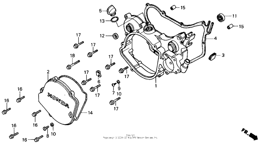 Right crankcase cover 87-89