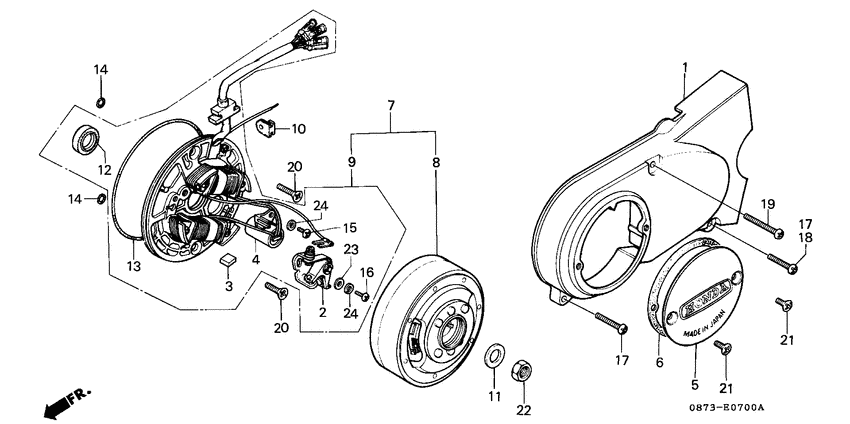 Left crankcase cover/ generator