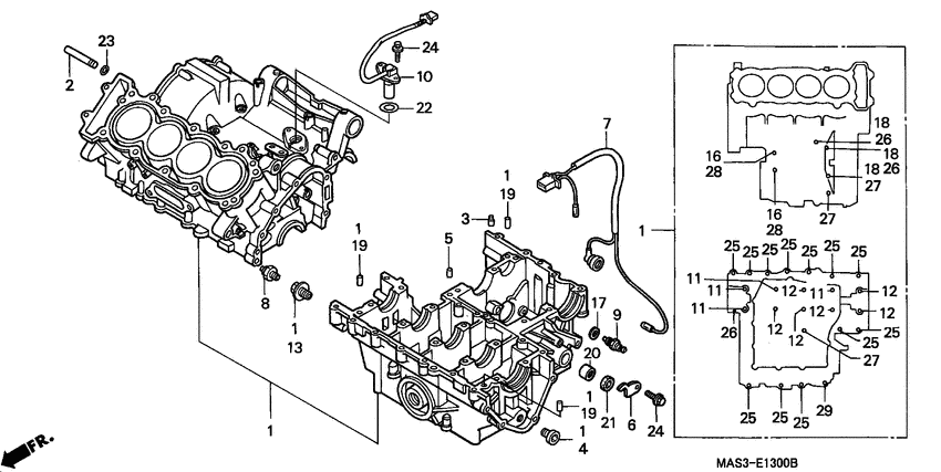 CBR900RR Картер двигателя