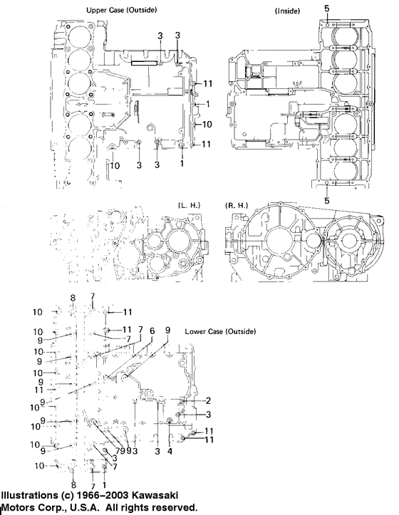 Crankcase bolt & stud pattern