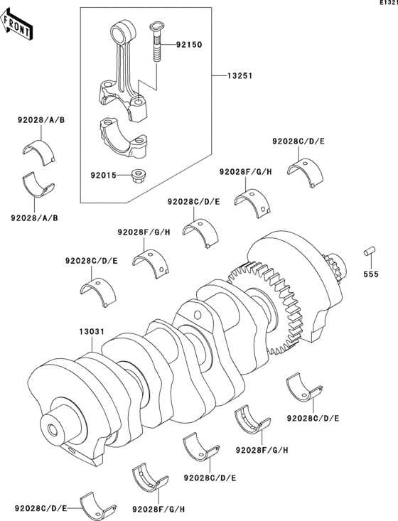 ZX750 Коленвал