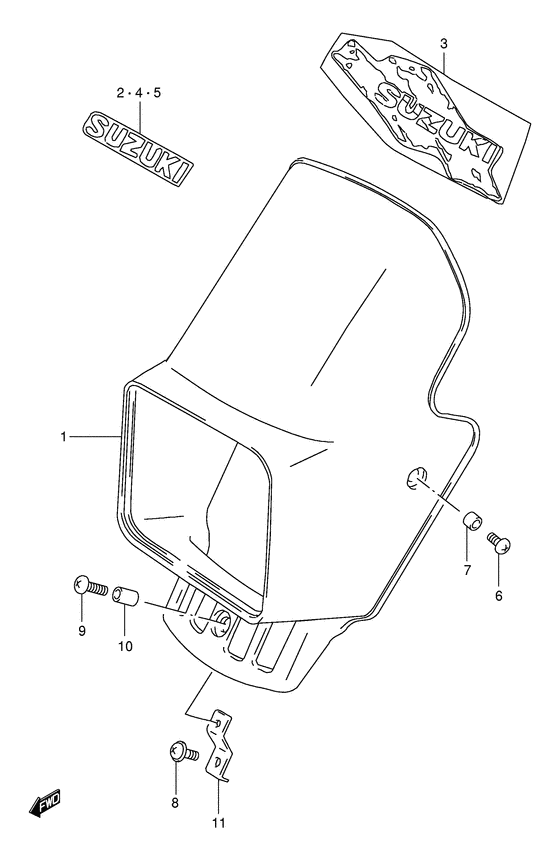 Headlamp cover  front fender