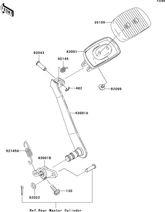  Педаль тормоза