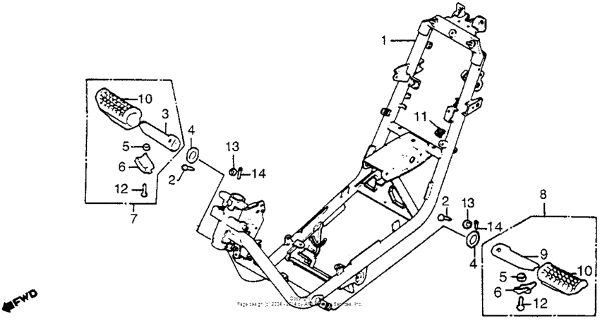 Frame + footpeg