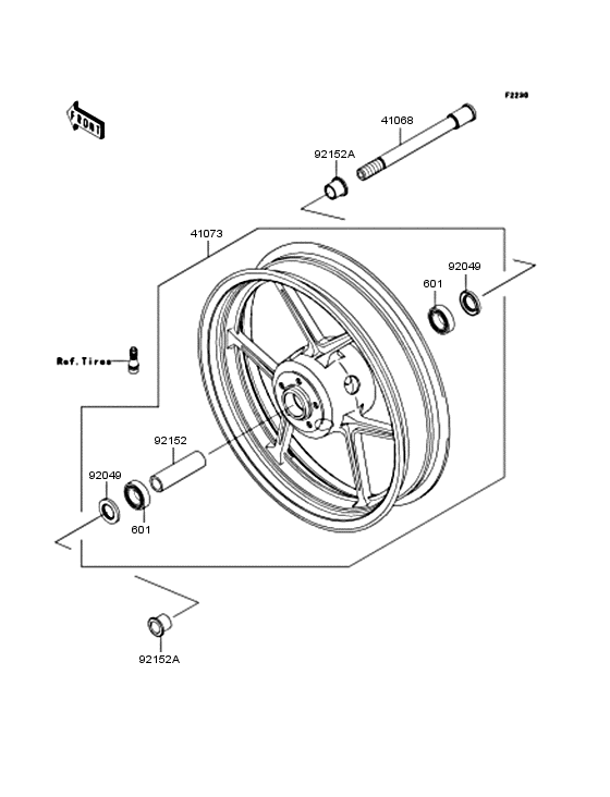 ZR750 Переднее колесо