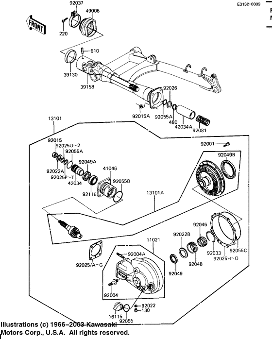 Drive shaft/final gears