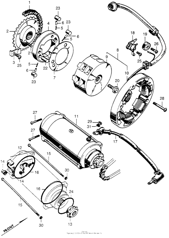 Alternator + starter motor
