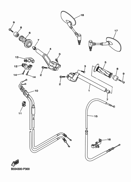 Steering handle & cable