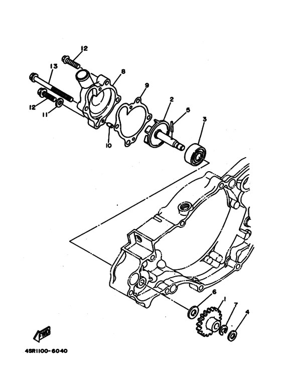 WR250Z Водяной насос