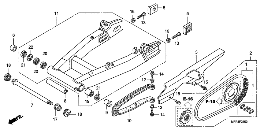 Swingarm/chain case