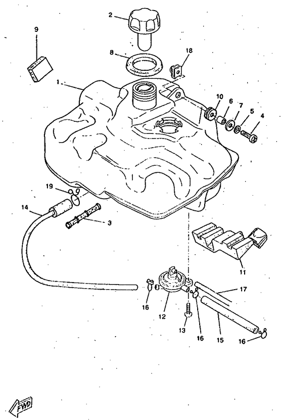 CW50RS Топливный бак