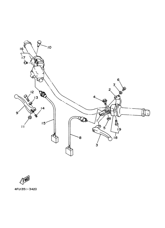 Handle switch. lever