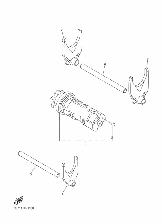 Shift cam & fork