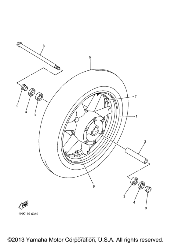 XVZ1300TFM Переднее колесо