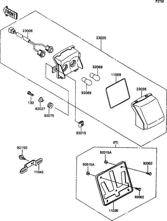 ZX1100 Задний фонарь