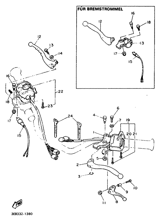 Handle switch. lever