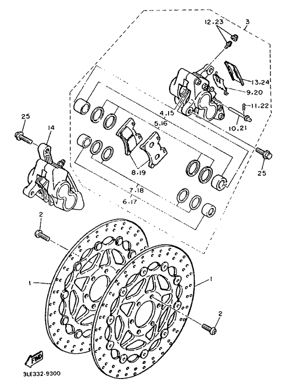 Front brake. caliper