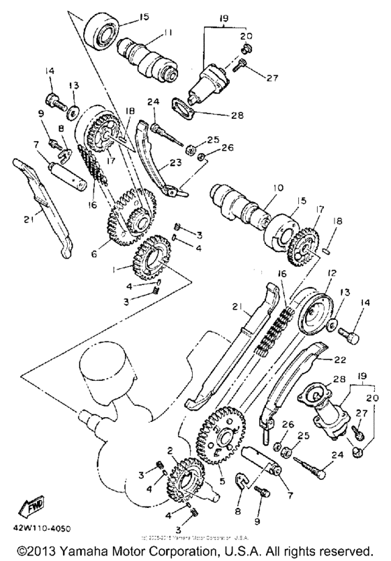 XV1100WC Цепь механизма газораспределения