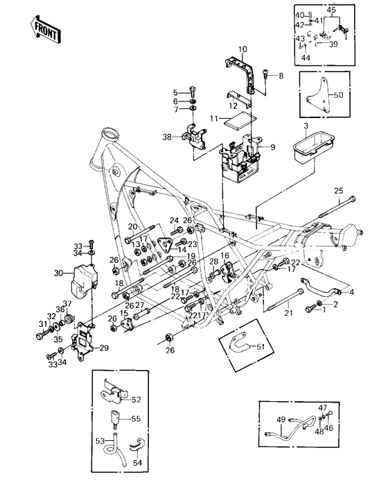 Frame fittings/battery case