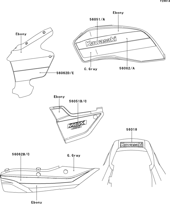 ZR1100 Decals(ebony / gray)