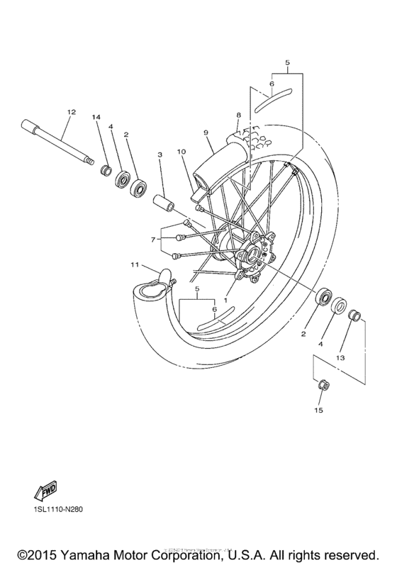 YZ450FFW Переднее колесо