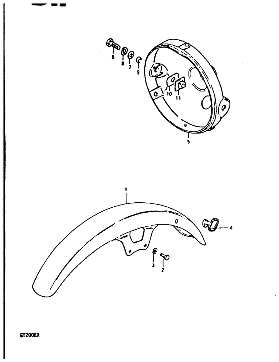 Headlamp housing - front fender
