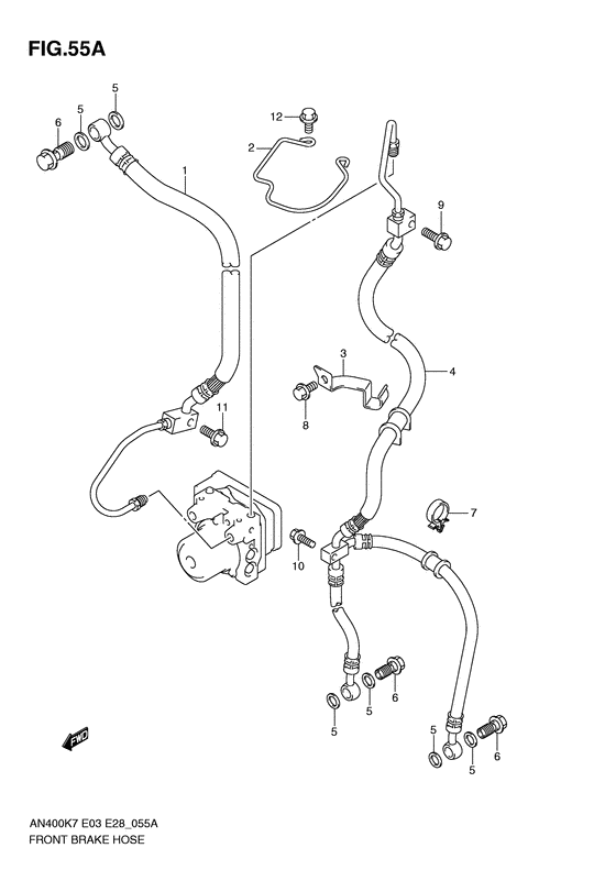 AN400 Передние тормозные трубки