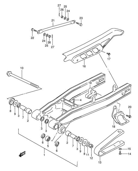 Rear swingingarm
